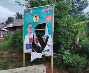 Alat Peraga Kampanye (APK) Paslon 01 Resmen Kadapi – Cik Raden Banyak Dirusak OTK