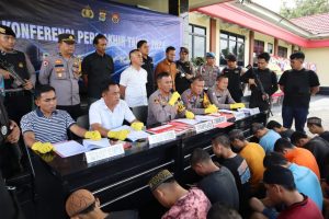 PRESS RELEASE :  Polres Way Kanan Ungkap Sebanyak 120 Kasus Tindak Pidana Selama Tahun 2024