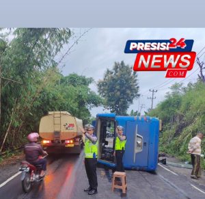 Laka Tunggal Bus di Jalinsum Banjarmasin, Kasatlantas Jelaskan 3 Orang Alami Luka Ringan dan 4 Sehat Jasmani