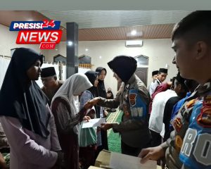Sambut Malam Nisfu Sya’ban, Siepropam Polres Way Kanan Gelar Doa Bersama di Masjid Darul Fatah.