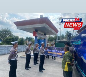 Operasi Keselamatan Krakatau 2025, Satlantas Polres Way Kanan Berikan Himbauan ke Pengguna Jalan