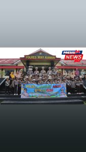 Polisi Sahabat Anak, Kasat Lantas Edukasi Ratusan Anak TK di Polres Way Kanan