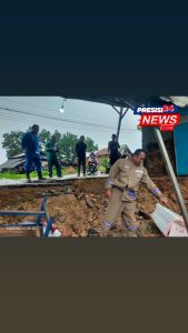Hujan Kembali Guyur Bandar Lampung, Satu Bangunan Bengkel Amblas