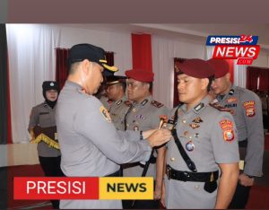Upacara Serah Terima Jabatan dan Pelantikan Pejabat Baru di Polres Halmahera Barat Polda Malut
