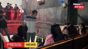 Razia Polres Pinrang Gerebek Cafe D’King, Sita Puluhan Botol Miras dan Peralatan Hiburan