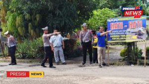 Satlantas Polres Pinrang Pasang Papan Himbauan Keselamatan Lalu Lintas