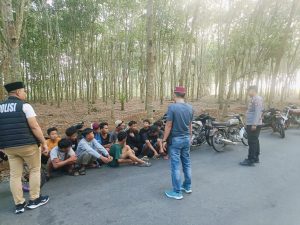 Jelang Buka Puasa, Puluhan Motor Balap Liar Digiring ke Polsek Negeri Besar