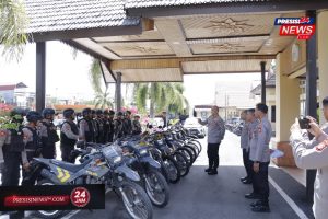 Kapolres Pinrang Cek Kesiapan Randis dan Personel Patmor