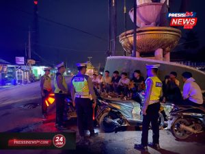Tingkatkan Kamseltibcar, Satlantas Polres Way Kanan Gelar Patroli KRYD di Sp 4 Negeri Baru