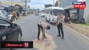 Satlantas Polres Way Kanan Datangi Laka Lantas Akibatkan 1 Korban MD di Baradatu