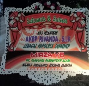 Kerajaan Adat paksi pak Skala Brak Kepaksian Pernong Tanggamus lampung Ucapkan Selamat atas Pelantikan AKBP Rivanda, S.I.K sebagai Kapolres Sumenep