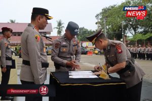 Kapolresta Pontianak Pimpin Upacara Pelantikan Wakapolresta Pontianak AKBP Hendrawan, S.I.K., M.H