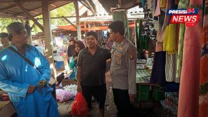 Cegah Premanisme di Pasar, Polsek Rebang Tangkas Lakukan Patroli Pantau Kamtibmas