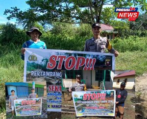 Polsek Nanga Pinoh Himbau Stop Pertambangan Emas Tanpa Ijin