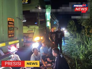Patroli Antisipasi Pungli, Kasatreskrim Ajak Sopir Angkutan Lapor Polisi Jika Alami Gangguan Kamtibmas Di Way Kanan