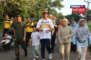 Polres Way Kanan Gelar Olahraga Bersama Meriahkan Hari Bhayangkara Ke 79