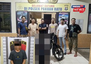 Polsek Pakuan Ratu Amankan Diduga Pelaku Percobaan Curat Sepeda Motor Di Sukabumi