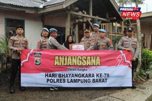 Polres Lampung Barat Laksanakan Anjangsana kepada Purna Tugas PNS Ibu Nur Heriyati