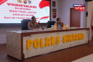 Irwasda Polda Kalbar Lakukan Verifikasi Di Polres Sintang Jelang Sertijab Kapolres