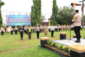 Polres Way Kanan Apel Gelar Upacara Operasi Patuh Krakatau 2025