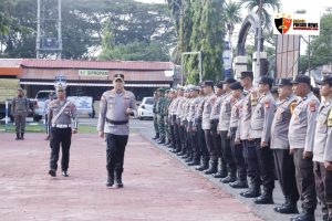 Kapolres Pinrang Pimpin Apel Gelar Pasukan Operasi Patuh Pallawa 2025