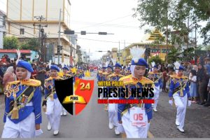 Ratusan Siswa SD Meriahkan Lomba Gerak Jalan HUT RI ke-80 di Pinrang
