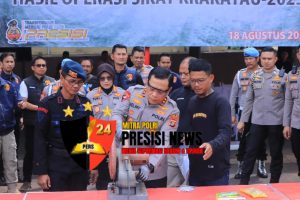 Polda Lampung Musnahkan 50 Senpi Rakitan Hasil Operasi Sikat Krakatau 2025