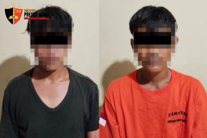 Polsek Baradatu Ringkus Diduga Dua Pelaku Curi HP Di Tiuh Balak Pasar