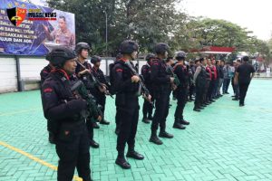 Polres Jakbar Bersama Brimob Sumbar Gelar Patroli Pasca Unras Di Sejumlah Titik