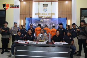 Konferensi Pers Satnarkoba Polres Way Kanan Gagalkan Peredaran Narkotika Jenis Sabu Di Km 6 Blambangan Umpu dan Baradatu
