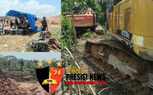 Masyarakat Adat Amankan 5 excavator dan 7 mesin TAMBANG EMAS ILEGAL PTPN 1 Regional 7 