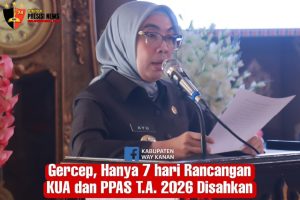 GERCEP, Hanya 7 Hari Rancangan KUA & PPAS 2026 Disahkan 