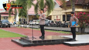 Kapolres Pinrang Tekankan Disiplin dan Profesionalisme Dalam Apel Pagi