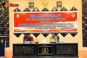 Tim Birorena Polda Sulsel Asistensi Polres Pinrang dalam Penyusunan Rencana Strategis dan Anggaran 2026