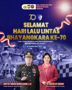 Polantas Polres Pinrang Peringati HUT ke-70, Kapolres Harap Semakin Profesional dan Humanis