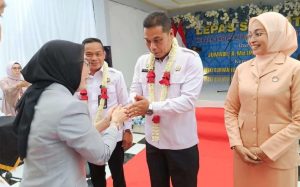Bupati Way Kanan dr Ayu Asalasiyah Menghadiri acara pisah sambut Kalapas kelas IIB Way Kanan 