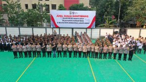 Polres Metro Jakarta Barat Gelar Apel Siaga Kamtibmas Bersama Potensi Masyarakat