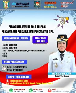 PELAYANAN JEMPUT BOLA TERPADU PENDAFTARAN PENDUDUK DAN PENCATATAN SIPIL :