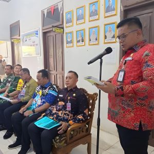 Machiavelli Herman Tarmizi, S.STP., M.Si., terima kunjungan Brigjen TNI Toto Sulistyono, S.H., M.M., M.I.P., TMMD 2026 di Kampung Sriwijaya 