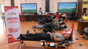 Polres Pinrang Gelar Donor Darah dalam Rangka HUT ke-74 Humas Polri